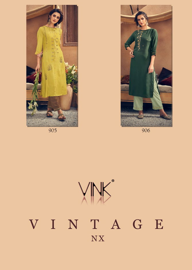 Vintage Nx By Vink Viscose Printed Kurti With Bottom Catalog